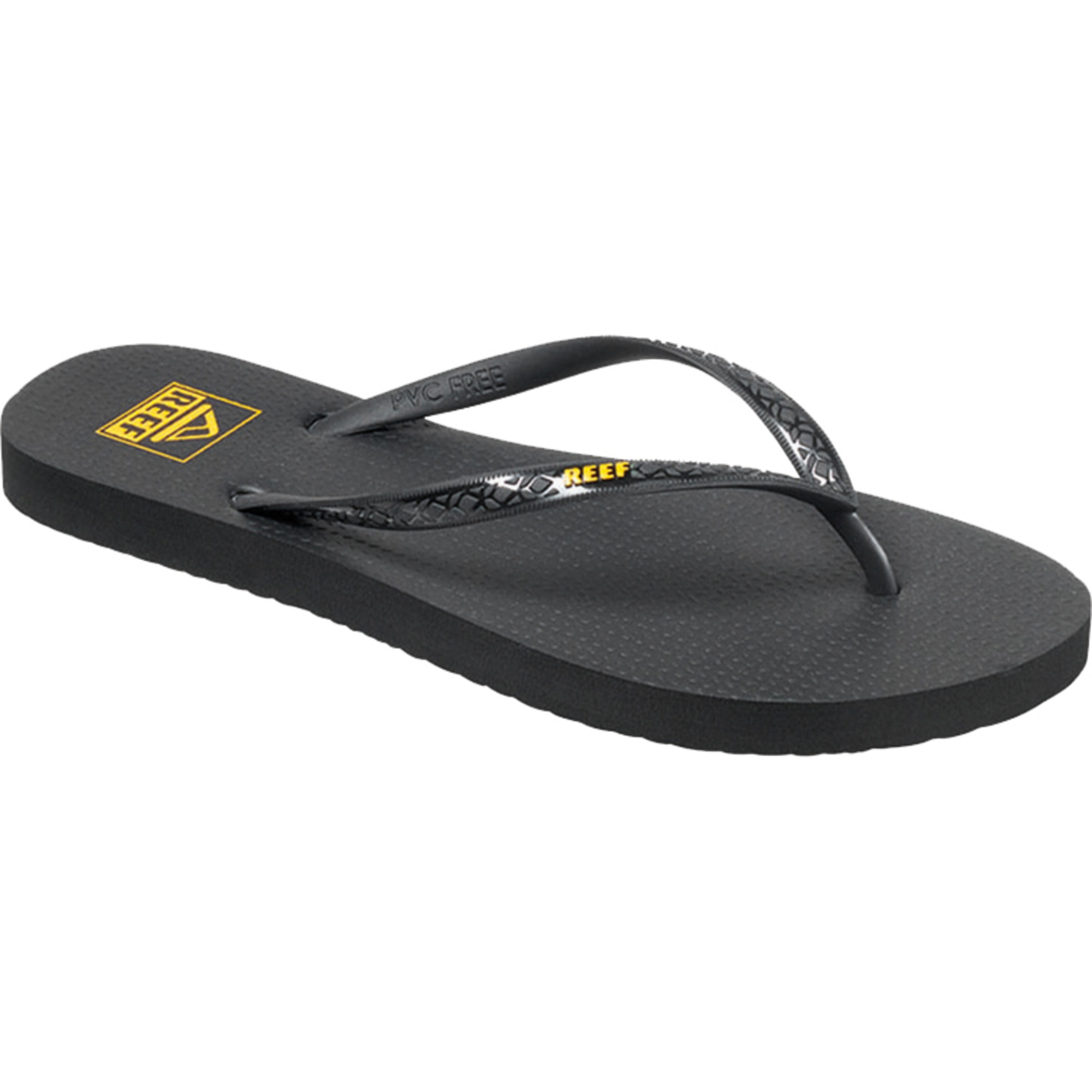 2021 Reef Womens Seaside Flip Flops CI5258 Black / Saffron